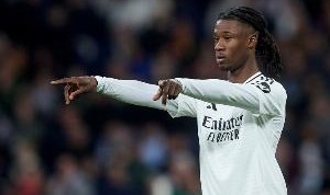 TA：卡马文加因伤继续缺阵皇社，他的恢复进程有所延迟